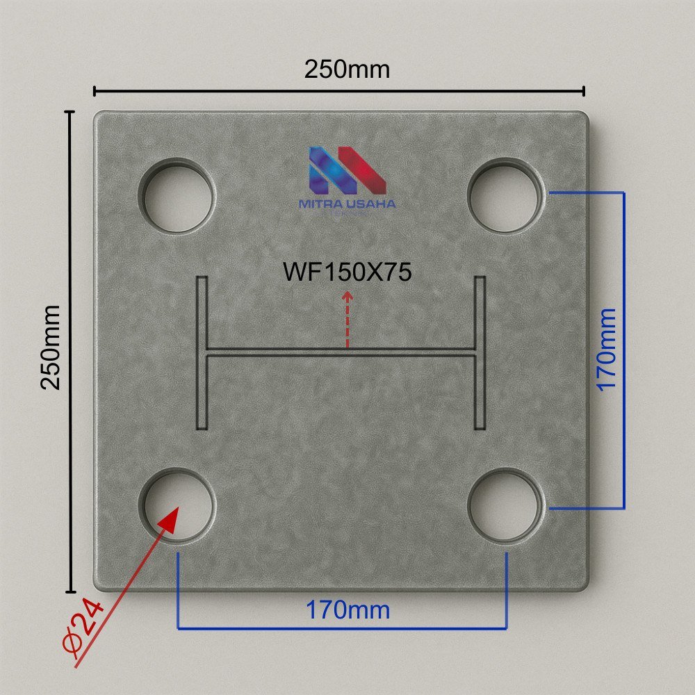 Base Plate WF150 250x250 JTKR